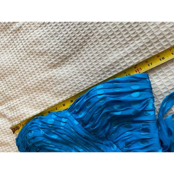 Rebecca Taylor Y2K Sweetheart Polka Dot Strapless Cocktail Blue Mini Dress 6 - Picture 6 of 14